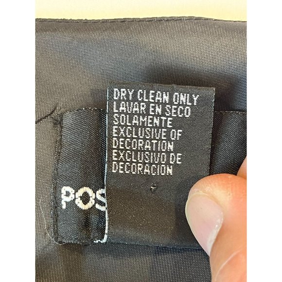 Positive Attitude Womens Sheath Dress Sequin Detail Round Neck Black SZ 6 Petite - Picture 6 of 6